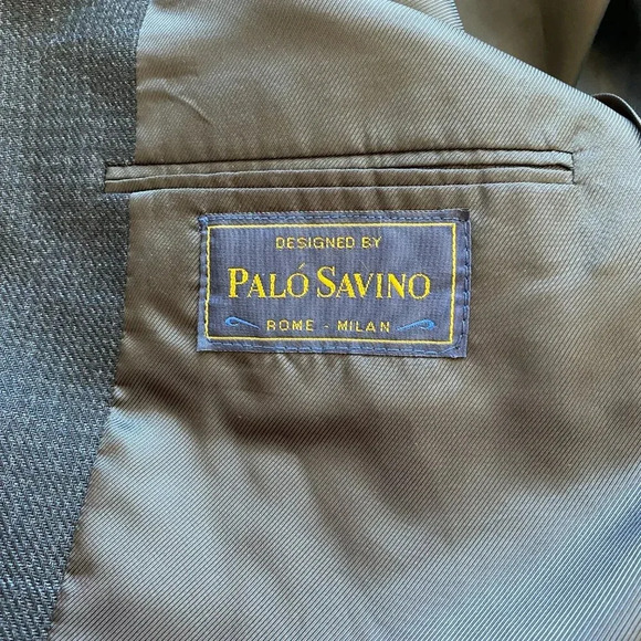 Palo Savino Wool Cashmere Sutton Sport Coat Dinner Jacket Blazer Men's 42R Gray - Picture 14 of 16